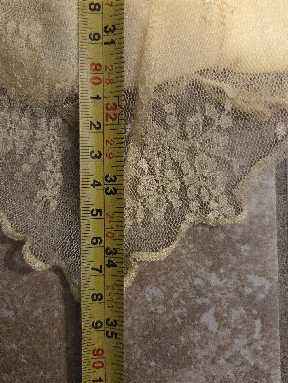 No Comment Women's Butter Yellow Floral Lace Slip Mini Dress Sz M Boho Coquette - Picture 9 of 9